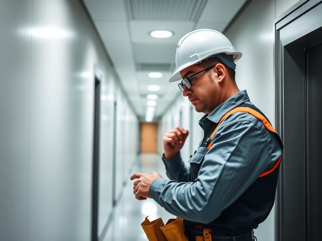 Técnico de COASERV en mantenimiento locativo