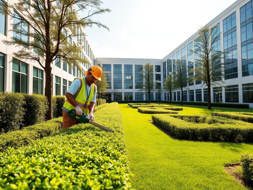 Mantenimiento de zonas verdes en sede empresarial